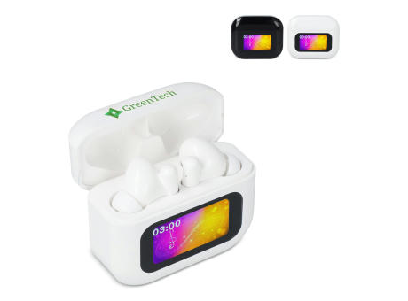 Kabellose ANC-Earbuds mit LCD-Touchscreen-Steuerung Werbeartikel