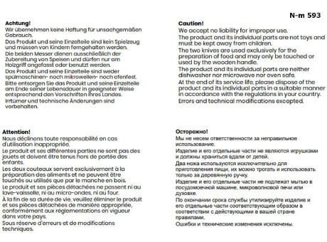 CUT Praktisches Bambus-Schneidebrett mit zwei Messern für unterwegs Werbeartikel