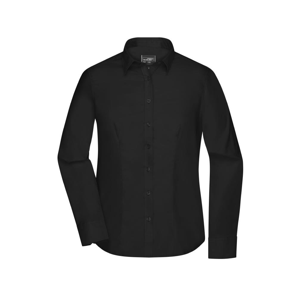 Ladies' Shirt Longsleeve Micro-Twill - Klassisches Shirt in pflegeleichter Baumwollqualität Werbeartikel