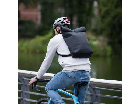 Rollup-Rucksack FLASH-BLACK Werbeartikel