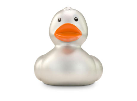 Werbeente Sylvie Silber, ca. 8 cm Werbeartikel