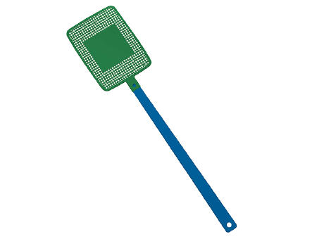 Griff blau, Klatsche grün