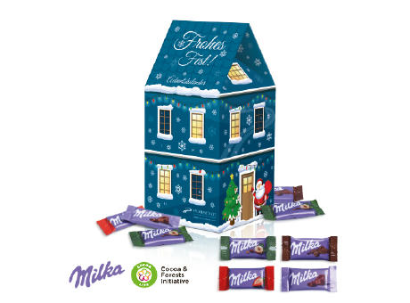 Product image Adventskalender-Haus "XL" mit Milka Schokolade Werbeartikel