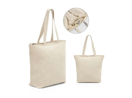 Product image HACKNEY. Tragetasche aus 100% Baumwolle mit Verschluss (280 g/m²) bedrucken
