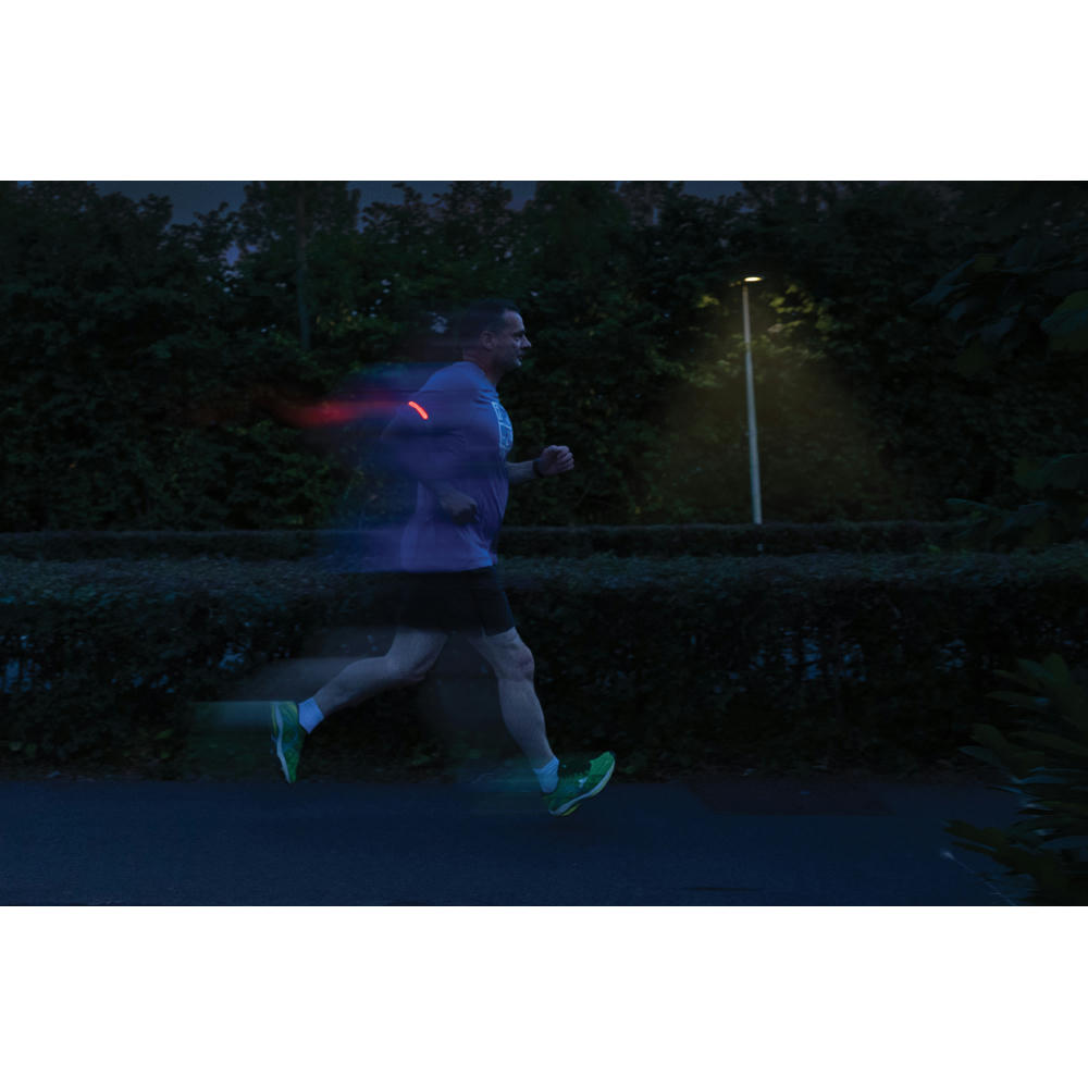 Lumi Sprint wiederaufladbares LED Lauflicht aus RCS rec. ABS Werbeartikel