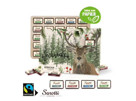 Tisch-Adventskalender Sarotti "Business Exklusiv", Inlay aus Papier Werbeartikel