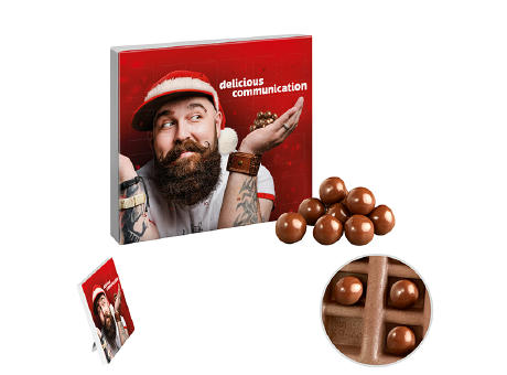 Product image reinpapier® Mini-Adventskalender mit Schokoknusperkugeln Werbeartikel