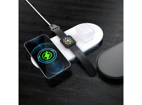 3-in-1 15 W Drahtloses Ladegerät für Handys, Apple Watch und AirPods. Werbeartikel