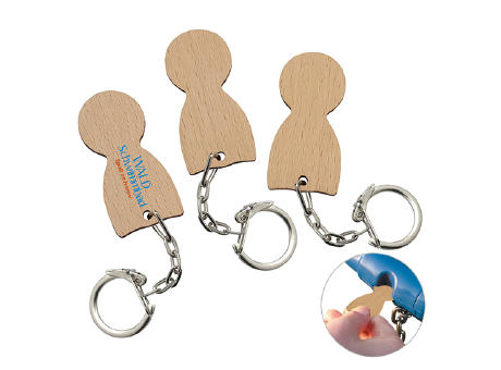 Einkaufswagenlöser Holz bedrucken