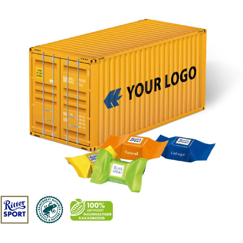 Product image 3D Präsent "Container" mit Ritter SPORT Schokowürfel Werbeartikel