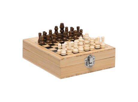 BAMBOO CHESS - Weinsetmit Schachspiel Werbeartikel