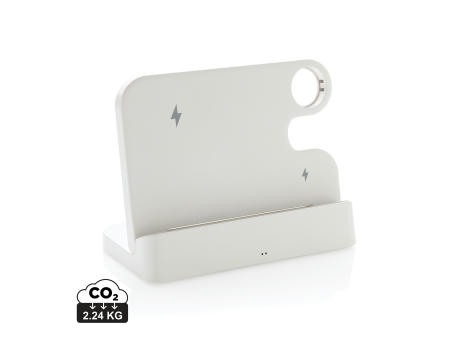 Product image Joltz dual 15W-Ladegerät aus RCS rec. ABS mit iWatch-Slot Werbeartikel