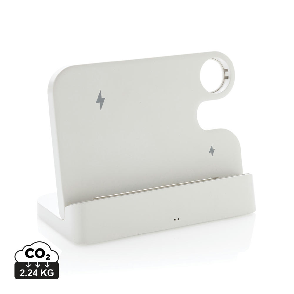 Product image Joltz dual 15W-Ladegerät aus RCS rec. ABS mit iWatch-Slot Werbeartikel