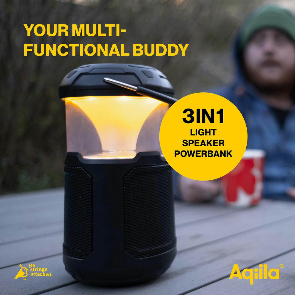 Aqiila Soundbird B10 Bluetooth-Lautsprecher mit Beleuchtung und Powerbank Werbeartikel