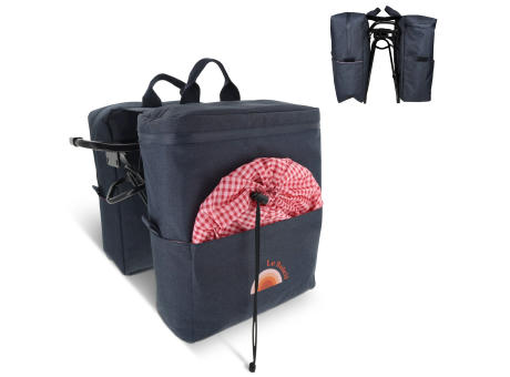 Product image Picknick-Doppel-Fahrradtasche aus R-PET-Material bedrucken