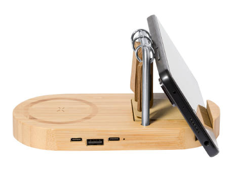 Multifunktionaler Wireless-Fastcharger Faylo Werbeartikel