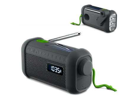 MH-08 | Muse Radio, Bluetooth-Lautsprecher mit Solar- und Öffnungsmechanismen Werbeartikel