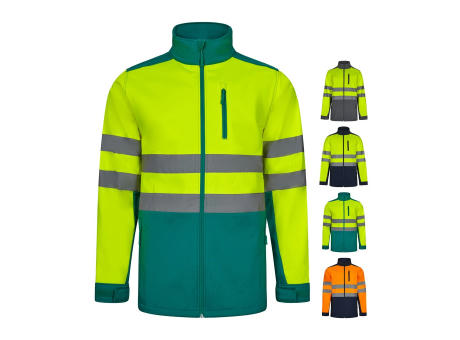 Product image VL HESTIA LARGE. Zweifarbige Softshell-Jacke (280 g/m²), mit Fleece-Futter und TPU-Membran, aus Polyester (96 %) und Elasthan (4 %) Werbeartikel