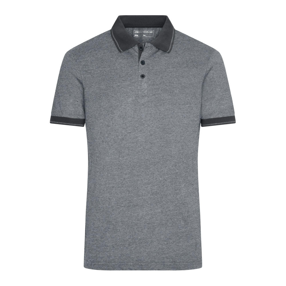 Product image Men's Heather Polo - Melange Polo mit modischen Details Werbeartikel