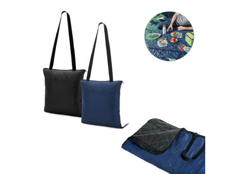 GRADY. Faltbare Picknick-Decke aus rPET und PEVA Werbeartikel