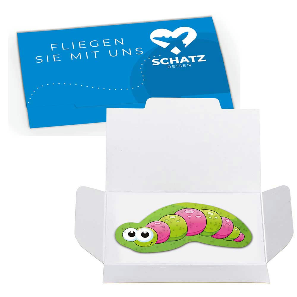 Product image Samenpapier lustige Tierchen - Raupe Wanda Werbeartikel