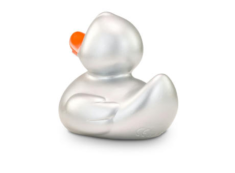 Werbeente Sylvie Silber Mini, ca. 6 cm Werbeartikel