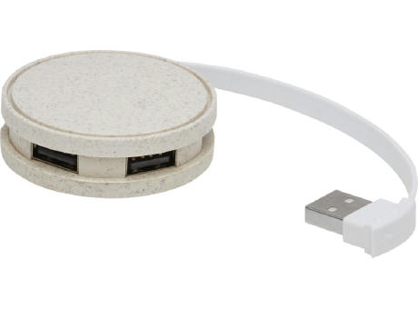 Kenzu Weizenstroh-USB-Hub Werbeartikel
