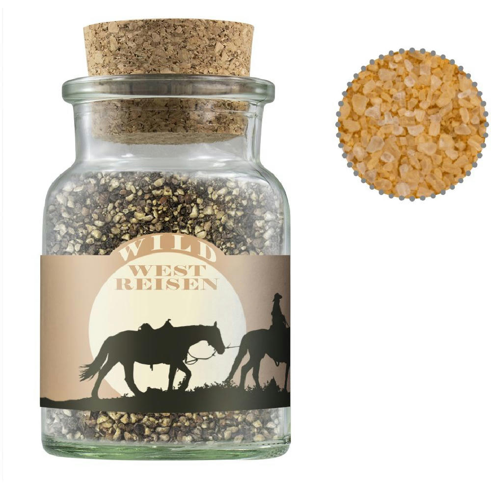 Product image Gewürzmischung Rauch-Salz grob, ca. 130g, Korkenglas Werbeartikel