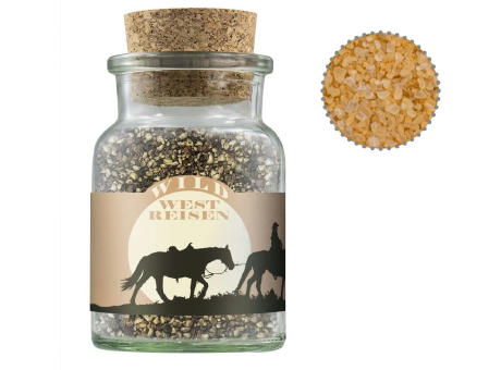 Product image Gewürzmischung Rauch-Salz grob, ca. 130g, Korkenglas Werbeartikel