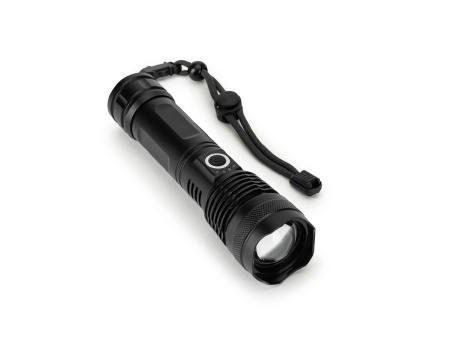 YVIAN. Recycled aluminium rechargeable torch (100% rAL) 10 W Werbeartikel