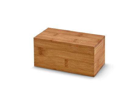 BURDOCK. Teebox aus Bambus mit 2 Fächern und einem Magnetverschluss Werbeartikel