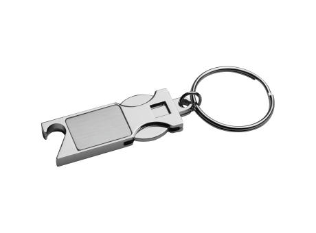 Schlüsselanhänger aus Metall mit Einkaufschip Werbeartikel