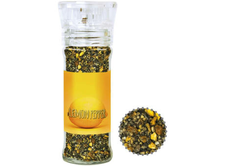 Product image Gewürzmischung Zitronen-Pfeffer, ca. 50g, transparente Gewürzmühle Werbeartikel