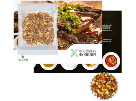 Product image Gewürzmischung Feuer und Flamme, ca. 10g, Werbekarte Werbeartikel