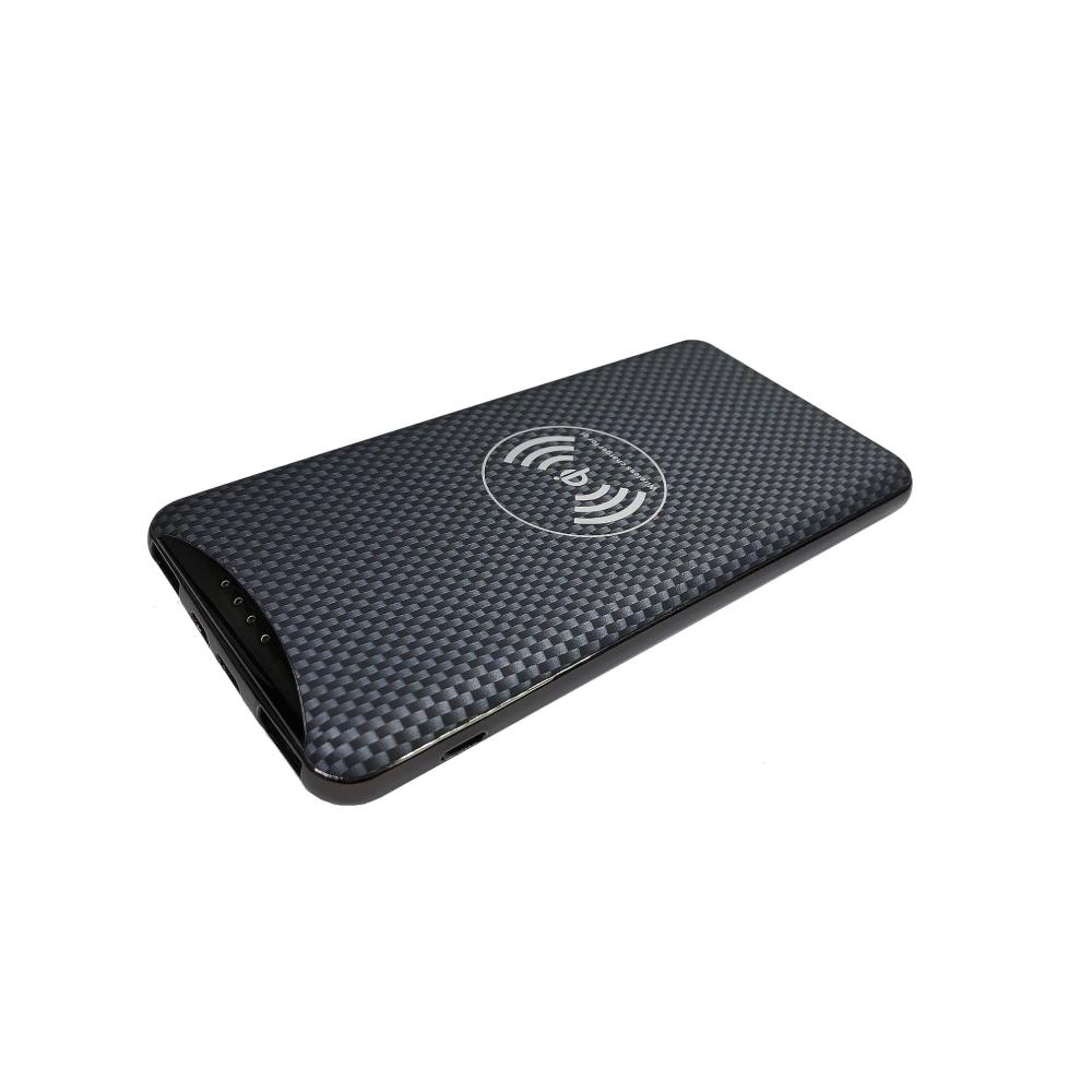 Powerbank PB-47 QI Wireless Charging 10000 mAh Schwarz Werbeartikel
