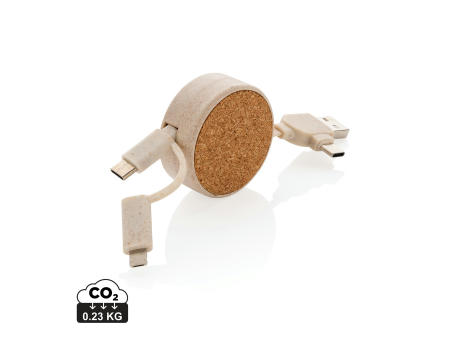 Product image Kork und Weizen 6-in-1 Ladekabel Werbeartikel