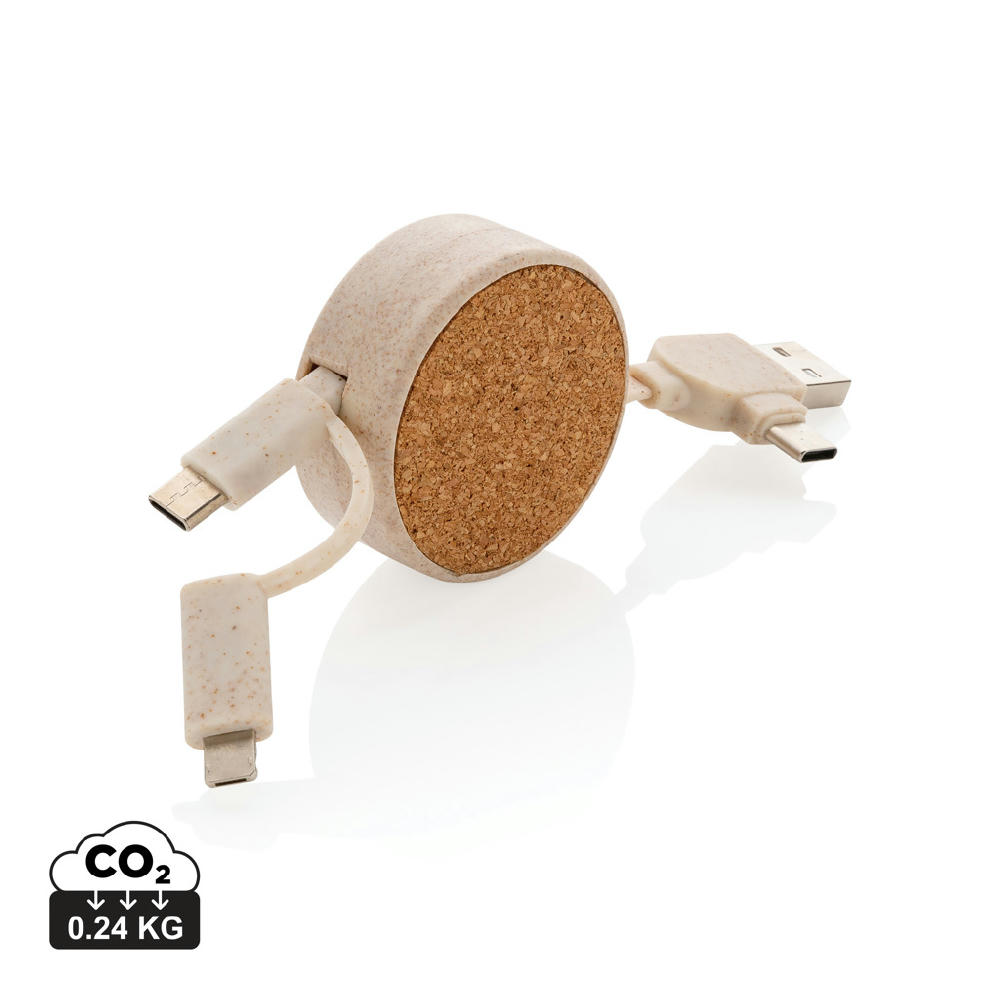 Product image Kork und Weizen 6-in-1 Ladekabel Werbeartikel