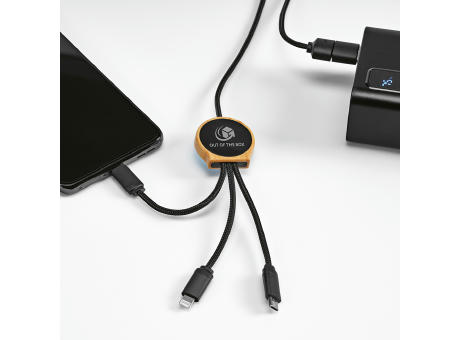 Asimov Ladekabel rPET 5 in 1 bedrucken