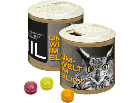 Papier-Werbedose mit Pulmoll Pastillen, 80g Werbeartikel