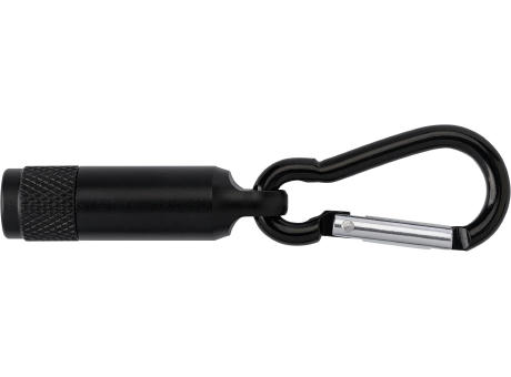 Mini-Taschenlampe aus Aluminium mit Karabiner Tracy bedrucken