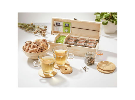 Bamboo Coaster Set Untersetzern Werbeartikel