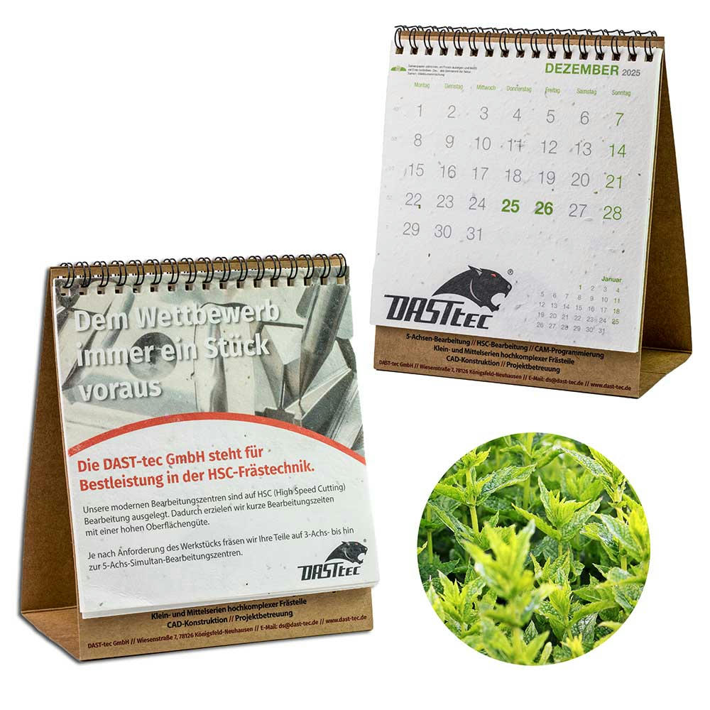 Product image Samenpapier-Tischkalender - Minze Werbeartikel