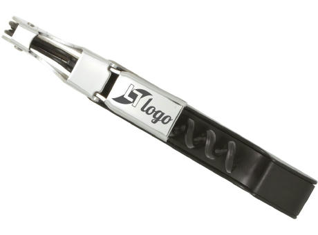 Kellnermesser 'Allegro Color', Doppelhebel, schwarz Werbeartikel