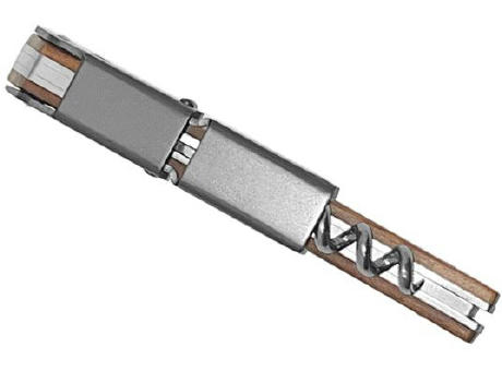 Kellnermesser 'Stavanger', Doppelhebel, Olivenholz Werbeartikel