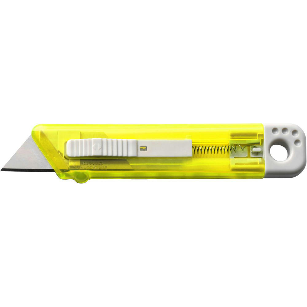Cutter-Messer mit Federkernautomatik aus Kunststoff Griffin Werbeartikel