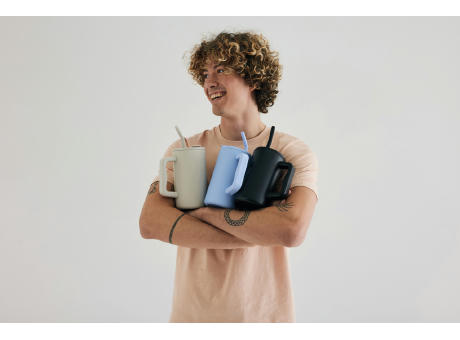 Cube Becher aus RCS recyceltem Stahl 800ml bedrucken