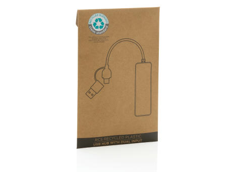 RCS recycelter USB-Hub mit Dual-Input Werbeartikel