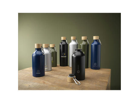 AluBamboo GRS Recycled Alu 500 ml Wasserflasche Werbeartikel