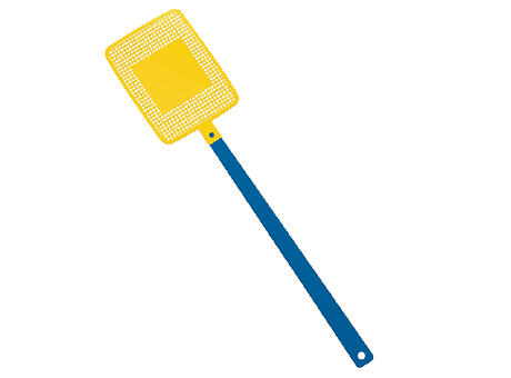 Griff blau, Klatsche gelb