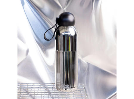 Sagaform Tekla Stahlisolierflasche Chrom (recycelt) 500 ml Werbeartikel